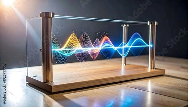 Fototapeta Visualizing Sound Waves - A Harmonious Display of Physics.