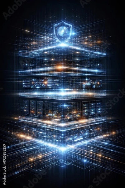 Obraz vertical information security architecture visualization