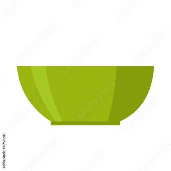 Obraz Green bowl vector illustration isolated