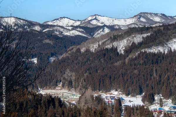 Fototapeta 冬の只見線第一橋梁