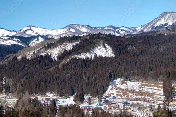 Fototapeta 冬の只見線第一橋梁