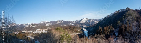 Fototapeta 冬の只見線第一橋梁