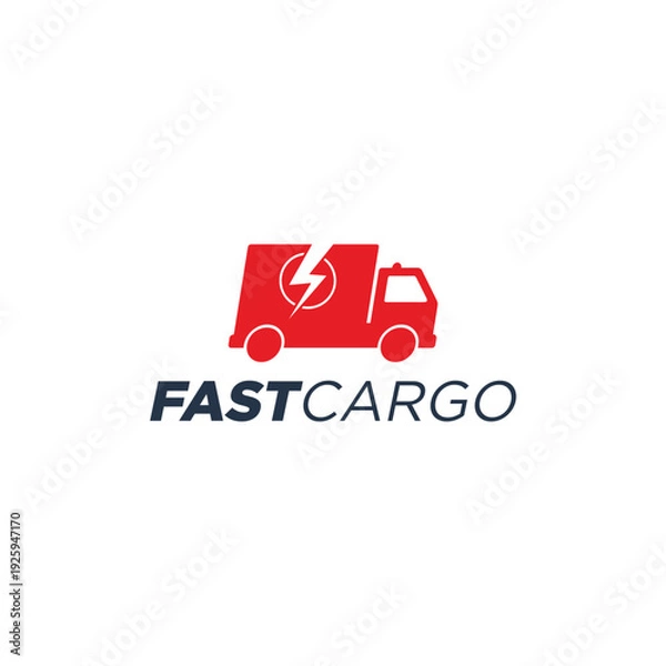 Obraz Fast Cargo Logo Vector Simple