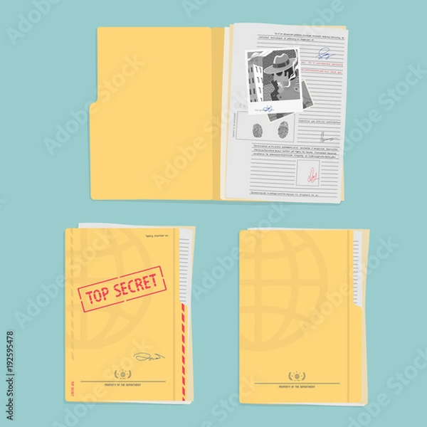 Obraz Tajny folder z dokumentami