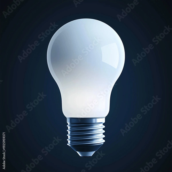 Obraz light bulb on blue background