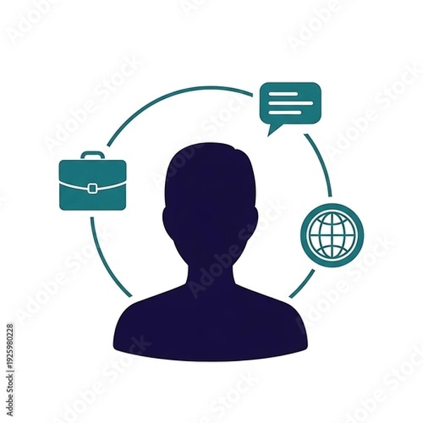 Obraz Professional networking concept with global communication