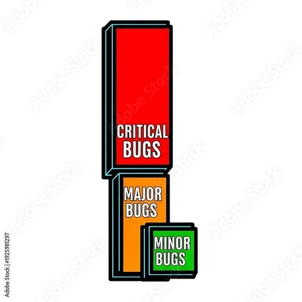 Obraz Colorful bug classification graphic for software development