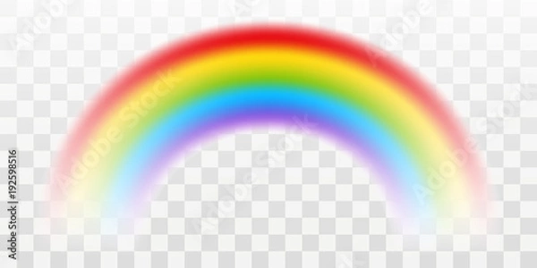 Obraz Tęcza wektor z przezroczystym efektem