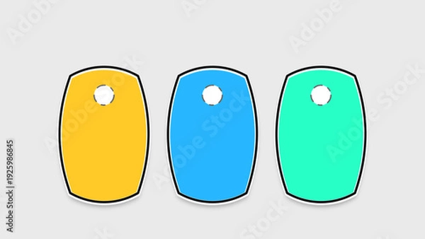 Fototapeta 3 steps, features, services infographic