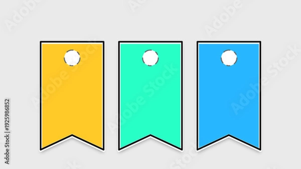 Fototapeta 3 steps, features, services infographic