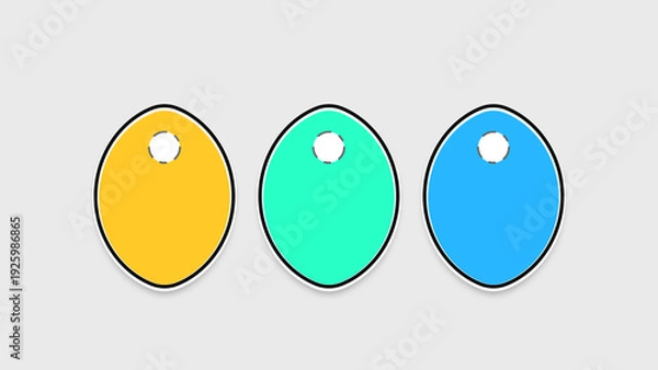 Fototapeta 3 steps, features, services infographic