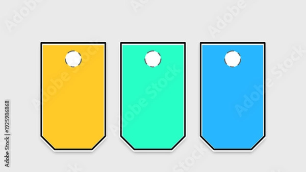 Fototapeta 3 steps, features, services infographic