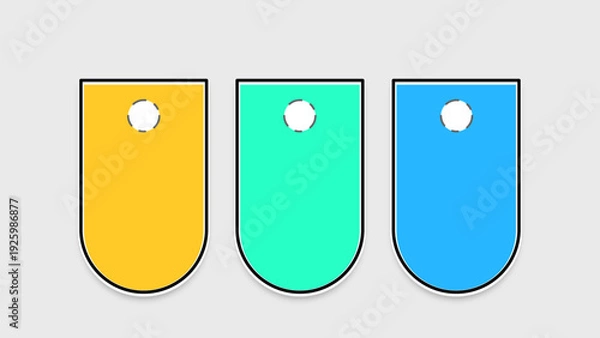 Fototapeta 3 steps, features, services infographic