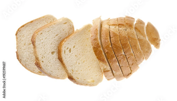 Fototapeta bread isolated on white background