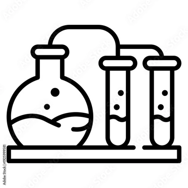Obraz Chemical Experiment Line Icon