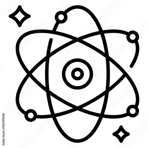 Obraz Atom Line Icon