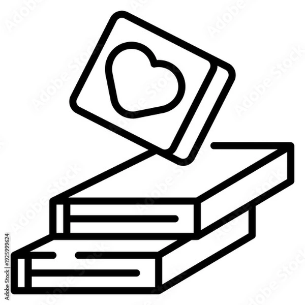 Obraz Favorite Book Line Icon
