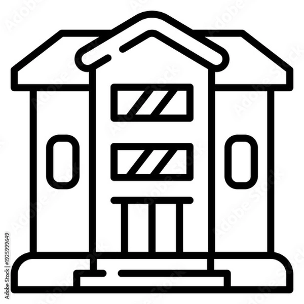Obraz School Building Line Icon