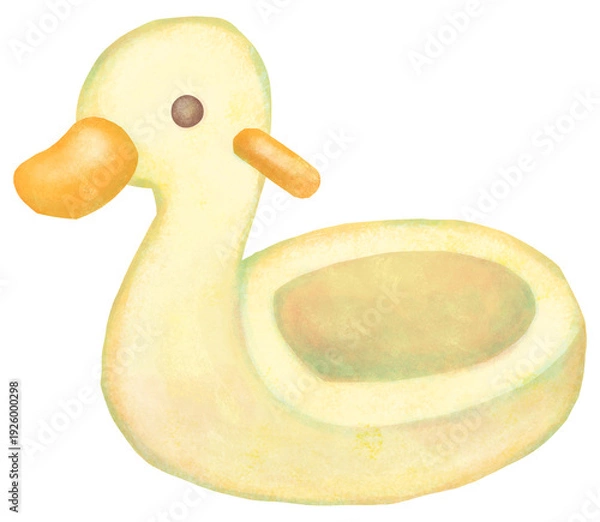 Obraz シンプルなアヒルのおまる ベビーグッズ イラスト