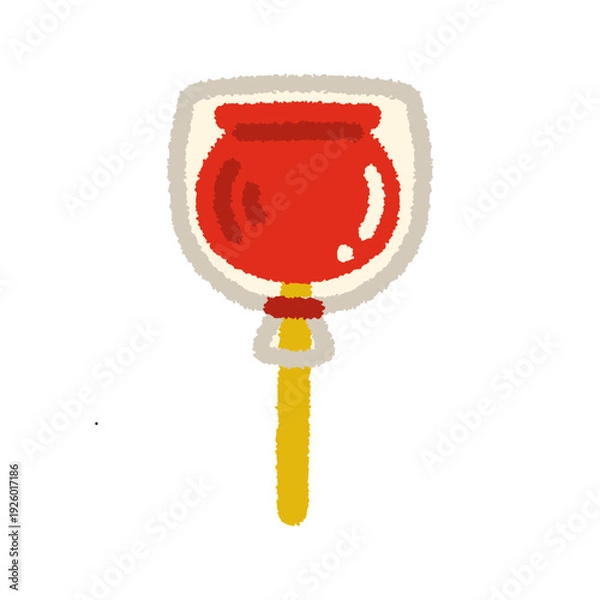 Obraz りんご飴 イラスト 夏祭り 屋台 縁日 手描き シンプル