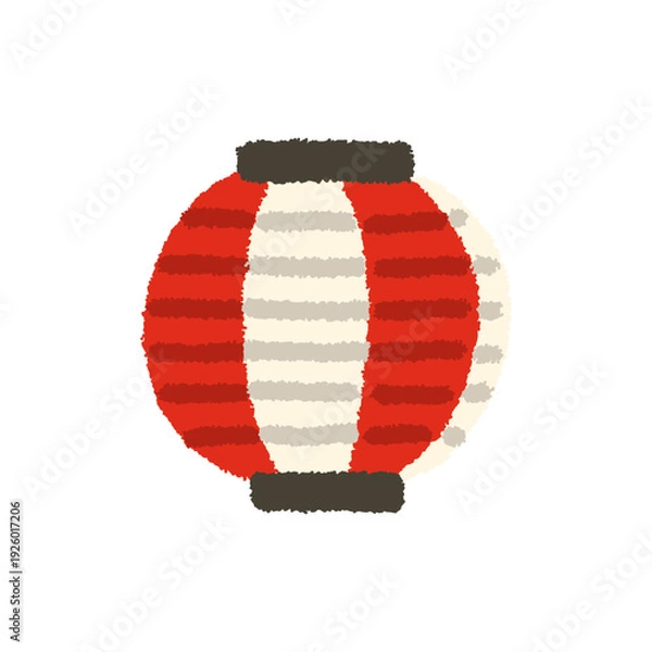 Obraz 提灯 イラスト 夏祭り 縁日 手描き シンプル