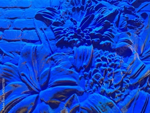 Obraz blue flowers background