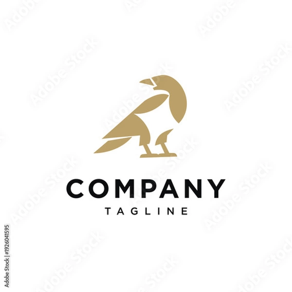 Obraz Star Raven Simple Logo Icon Vector