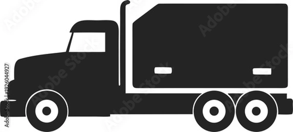 Obraz truck silhouette vector