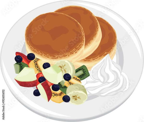 Obraz パンケーキ　フルーツ