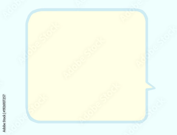 Obraz 吹き出し　角丸　やわらかい　水色