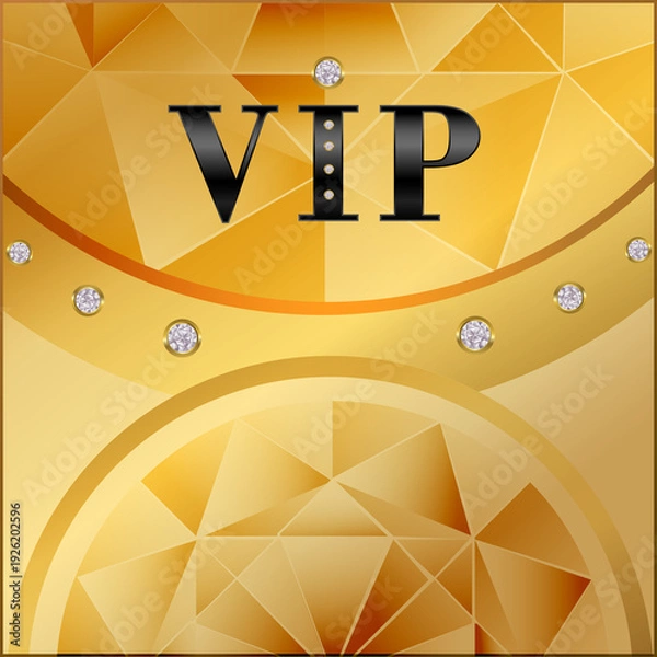 Obraz abstract background with golden triangle