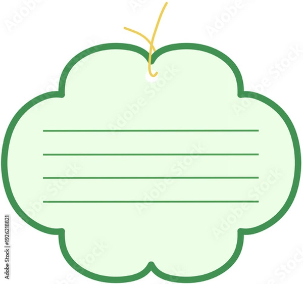 Obraz 초록색 메모지 택