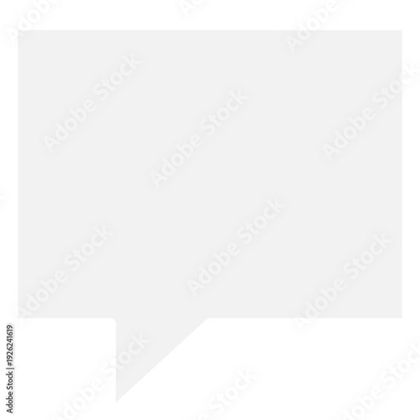 Fototapeta Light Gray Speech Bubble