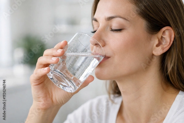Fototapeta 물 마시는 여성