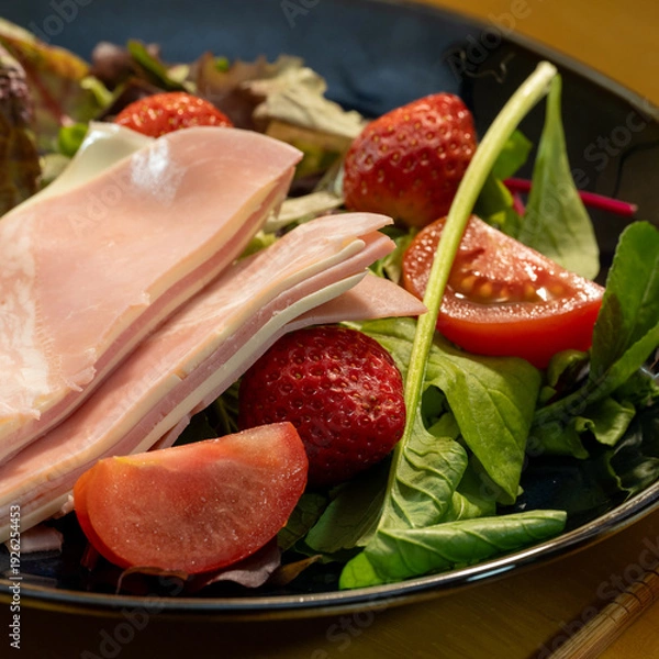 Obraz ハムとチーズのサラダ