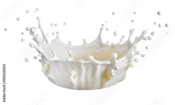Obraz Milk Splash on White Background