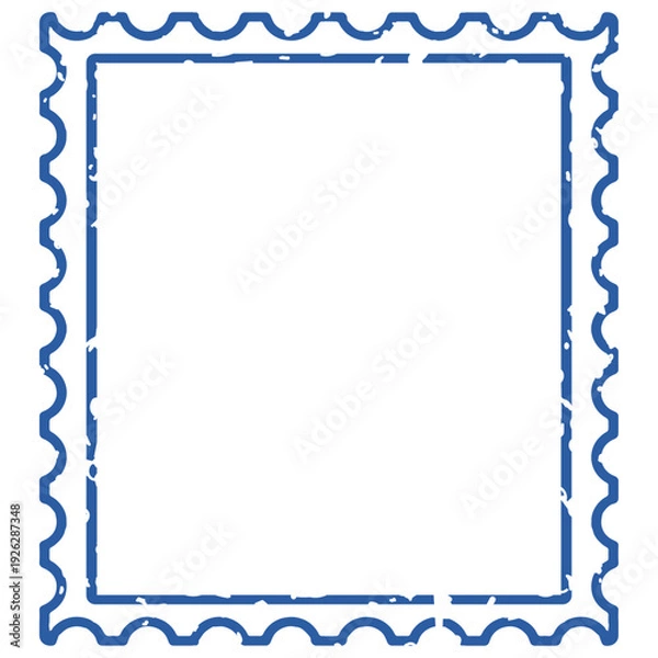 Obraz Postage Stamp Frame Outline Illustration Vector