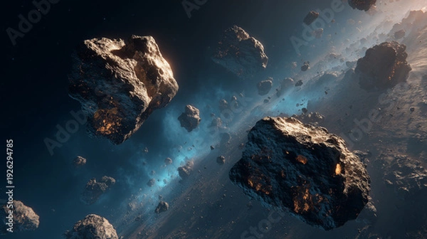 Obraz Space Rocks in Universe