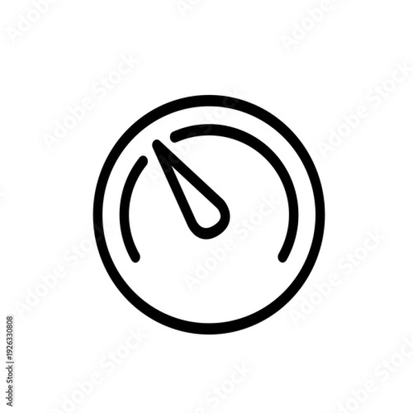 Obraz Speedometer, Gauge icon. Vector graphic, not Artificial Intelligence, logo illustration. Replaceable vector design.