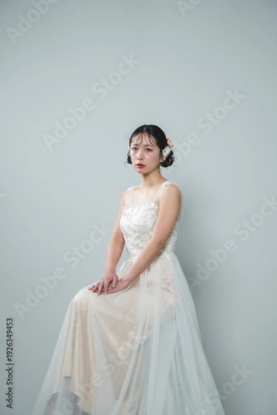 Obraz ウェディングドレスを着た花嫁