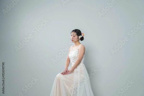 Obraz ウェディングドレスを着た花嫁