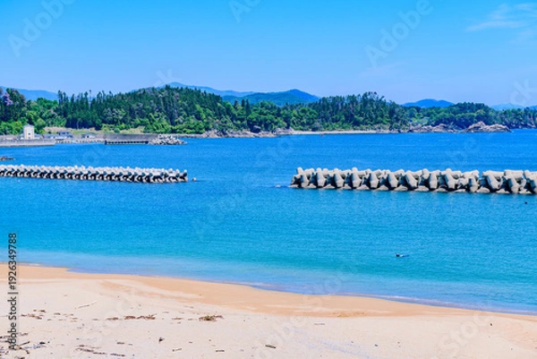 Obraz 三陸 陸前高田の広田海水浴場
