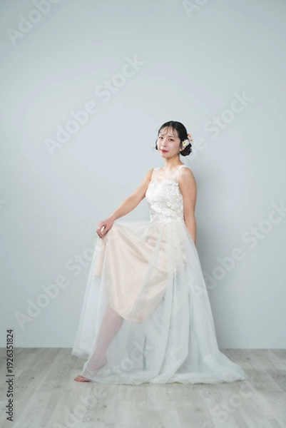 Obraz ウェディングドレスを着た花嫁