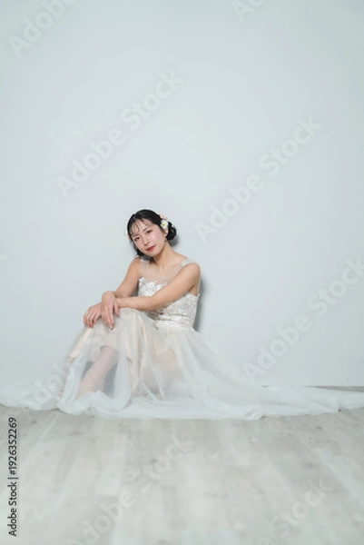 Obraz ウェディングドレスを着た花嫁