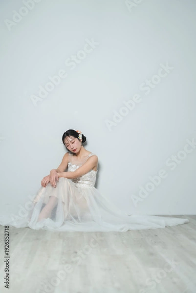 Obraz ウェディングドレスを着た花嫁