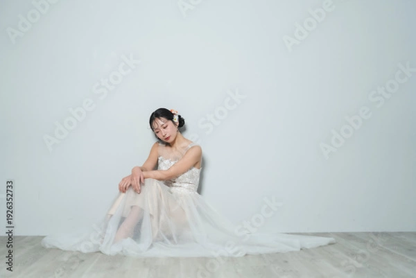 Obraz ウェディングドレスを着た花嫁