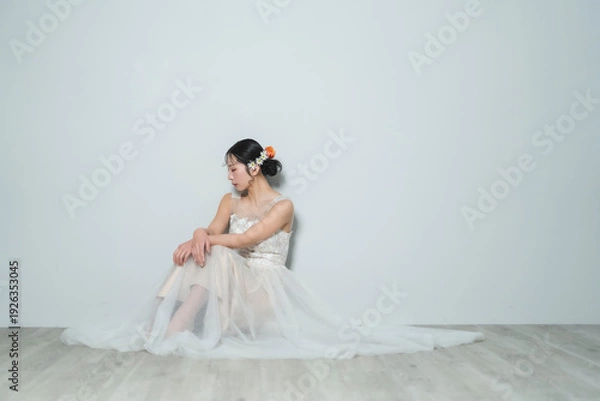 Obraz ウェディングドレスを着た花嫁