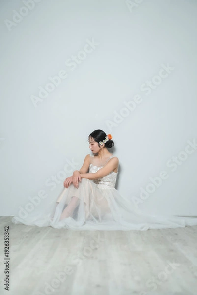 Obraz ウェディングドレスを着た花嫁
