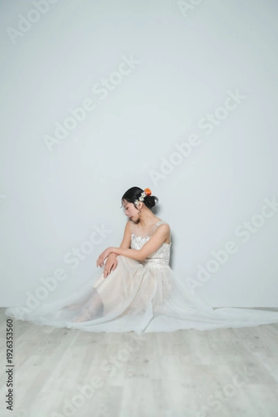 Obraz ウェディングドレスを着た花嫁