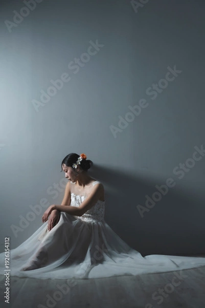 Obraz ウェディングドレスを着た花嫁